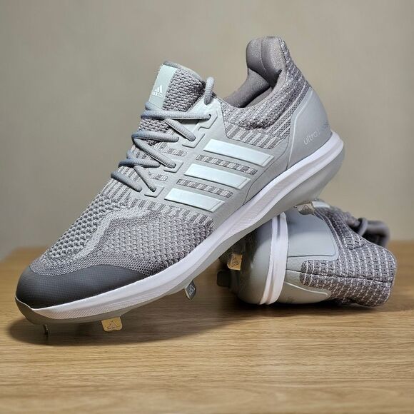 Adidas Ultraboost DNA 5.0 Baseball Cleats Shoes Grey White Men's 12.5 New ID9602 - Picture 12 of 14